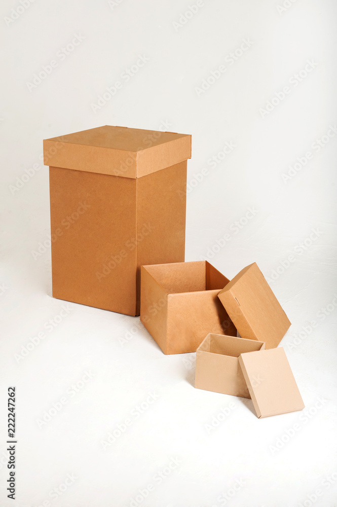 Cardboard box isolated on white background Cardboard box isolated on white background