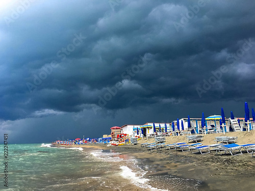 summer storm on a beach