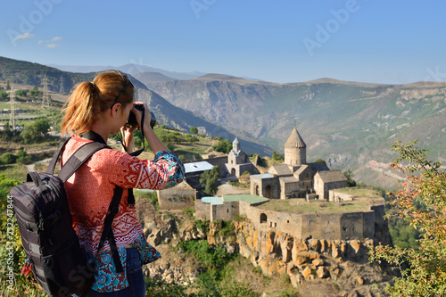 Armenia, Tatev monastery is a 9th century historical monument. It is one of the oldest and most famous monastery complexes in Armenia, Goris city. photo