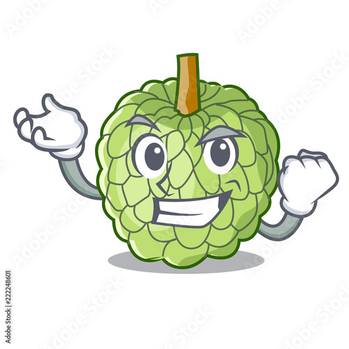 Successful character custard apple tropical fruit delicious