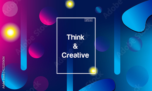 Colorful geometric background design. Fluid shapes composition with trendy gradients. Eps10 vector.
