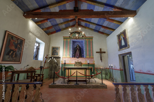 The Altar of Mission Soledad Chapel. Founded in 1791 by Father Fermin Lasuen, Mission Soledad is the thirteenth mission to be founded in California. photo