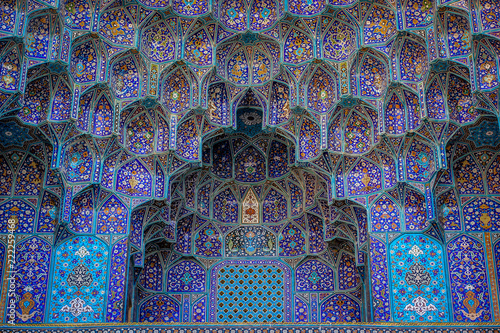 Beautiful blue tiles, Isfahan, Iran