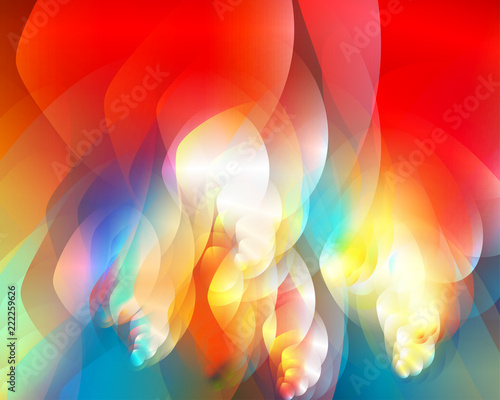 Abstract vector background composed of simple elements