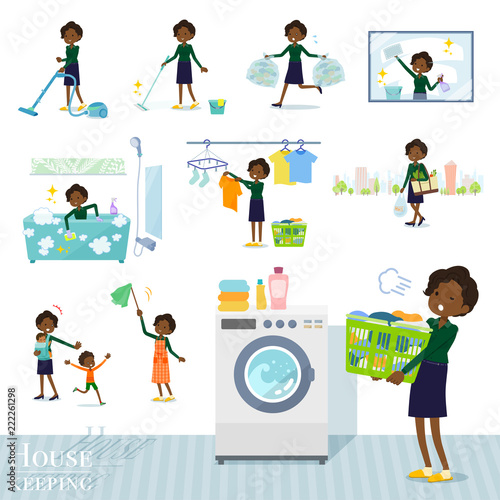 flat type business black women_housekeeping