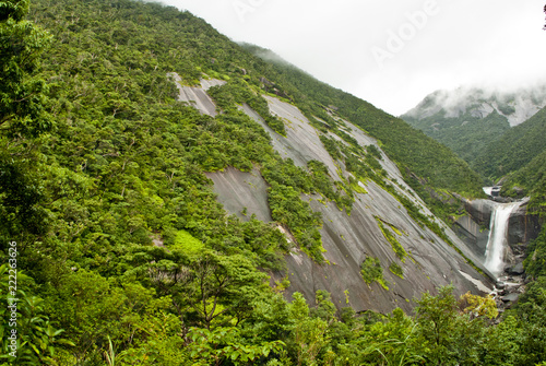 The waterfall is called 'Senpiro no taki Falls.' Senpiro no taki is Yakushima Japan.
