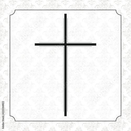 Obituary Cross Ornaments Frame