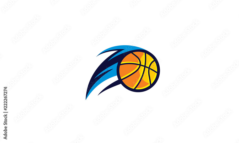 Naklejka premium basketball swoosh logo icon vector