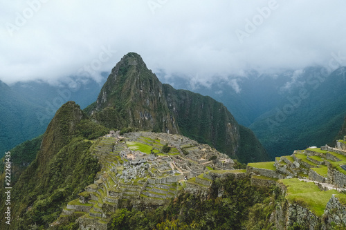 Machu Picchu, Peru, January 2018. Ancient city in the mountains photo