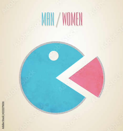 Foto gender equality in graphic