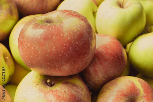 Unbehandelte Äpfel, Bio, Nahaufnahme