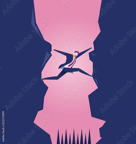 Business crisis - Business concept vector