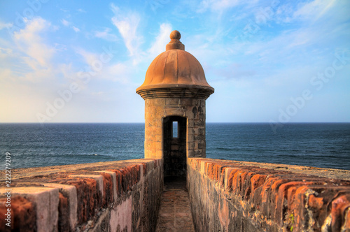 Beautiful sentry box (Guerite) at Fort San Cristobal in San Juan, Puerto Rico
 photo