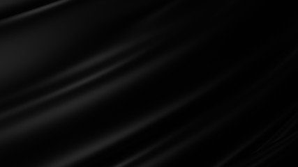 Black luxury cloth abstract background. Dark liquid wave or black wavy folds silk or satin background. Elegant wallpaper