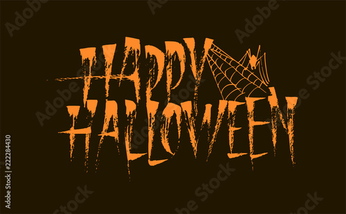 Happy Halloween calligraphy lettering inscription.