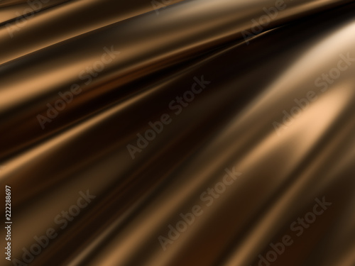 luxury golden liquid or wave ripple silk or satin background. Luxurious surface.