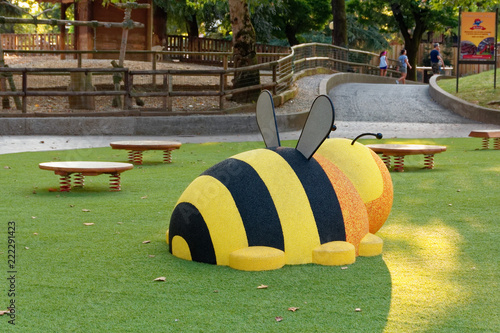 Verona, Italy August 18, 2018: Leoland amusement park. children's play small attractions. photo