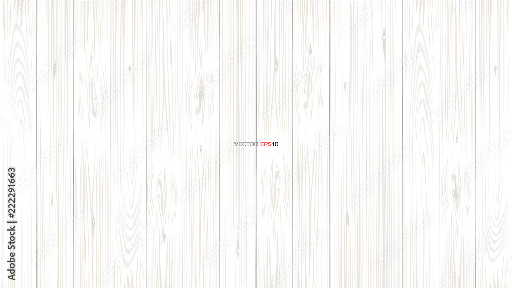 Fototapeta premium White wood pattern and texture for background. Vector.