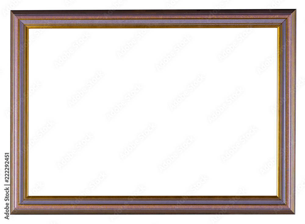 Thin wooden picture frame isolated on white background. Thin wooden picture frame isolated on white background.