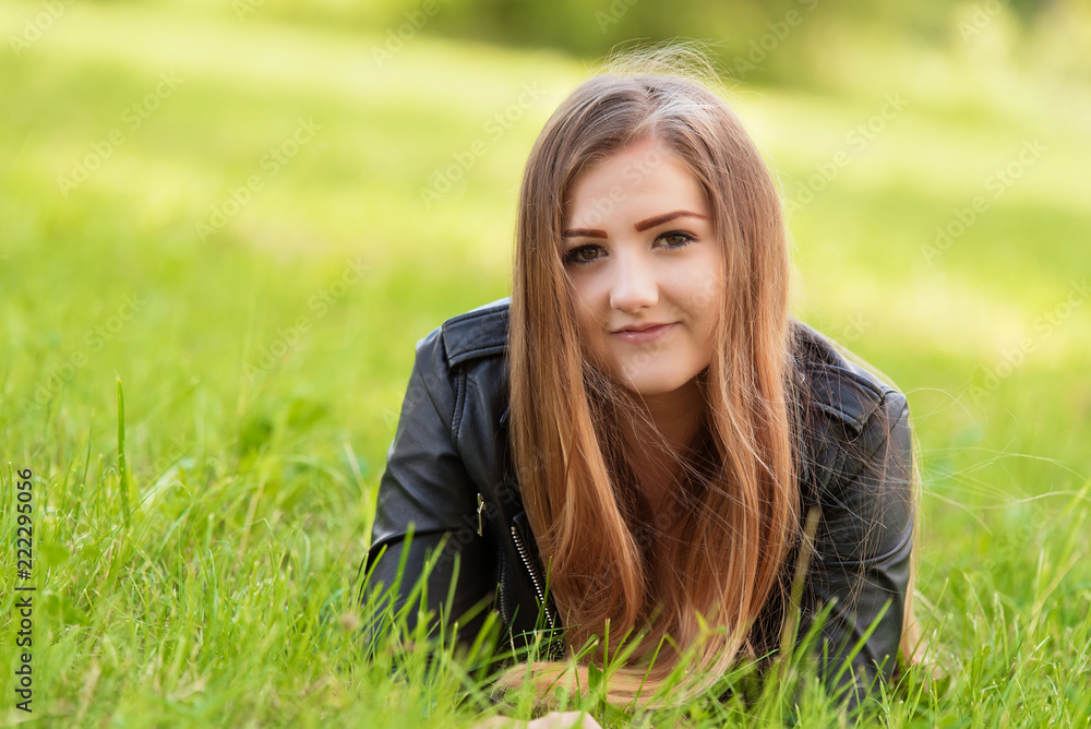 Beautiful woman relaxing in the green Beautiful woman relaxing in the green