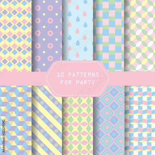 different patterns , formal and geometric design, Pattern Swatches vector Endless texture can be used for wallpaper, pattern fills, web page,background,surface © nnnnae