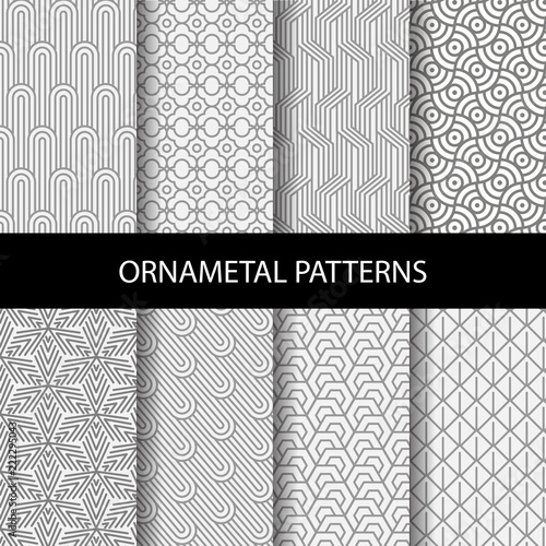 different patterns , formal and geometric design, Pattern Swatches vector Endless texture can be used for wallpaper, pattern fills, web page,background,surface
