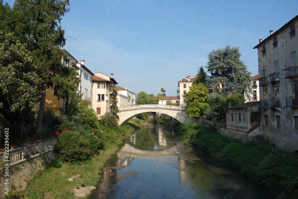 Ancient bridge in Vicenza, Italy