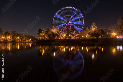 Evening view of the Ferris wheel