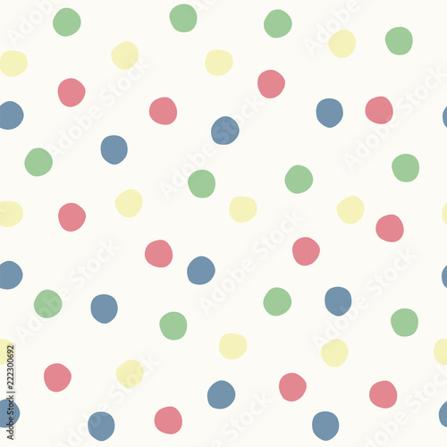 Seamless geometric chaotic pattern, polka dots