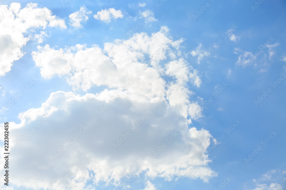 View of beautiful blue sky with white clouds View of beautiful blue sky with white clouds