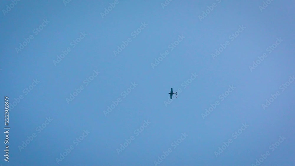 Professional skydiver jumps out of the flying plane, outdoor activity. Professional skydiver jumps out of the flying plane, outdoor activity.