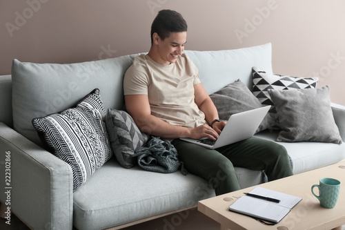 Young freelancer working on...