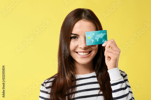 Young woman with credit car...