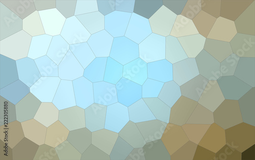 Illustration of blue, grey and brown pastel Big Hexagon background.