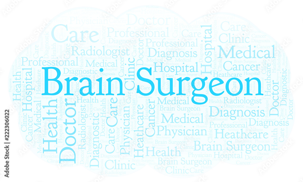 Obraz premium Brain Surgeon word cloud.