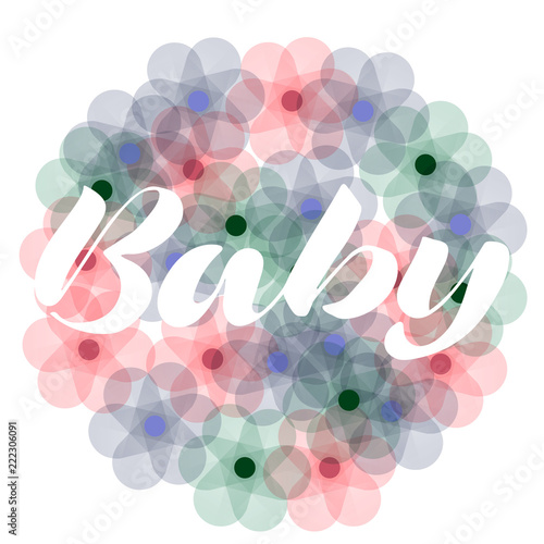 Oh, Baby. Lettering for babies clothes and nursery decorations bags, posters, invitations, cards, pillows . Brush calligraphy isolated on white background. Overlay for photo album.