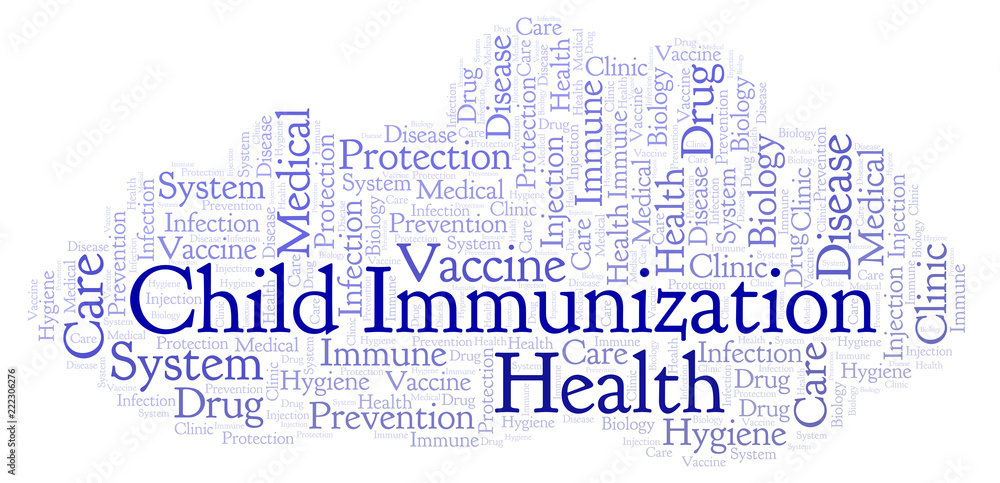 Fototapeta premium Child Immunization word cloud.