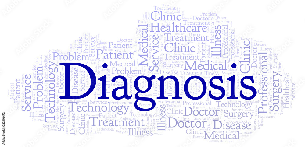 Obraz premium Diagnosis word cloud.