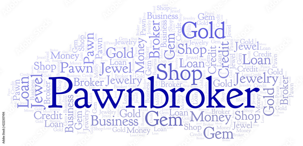 Obraz premium Pawnbroker word cloud.