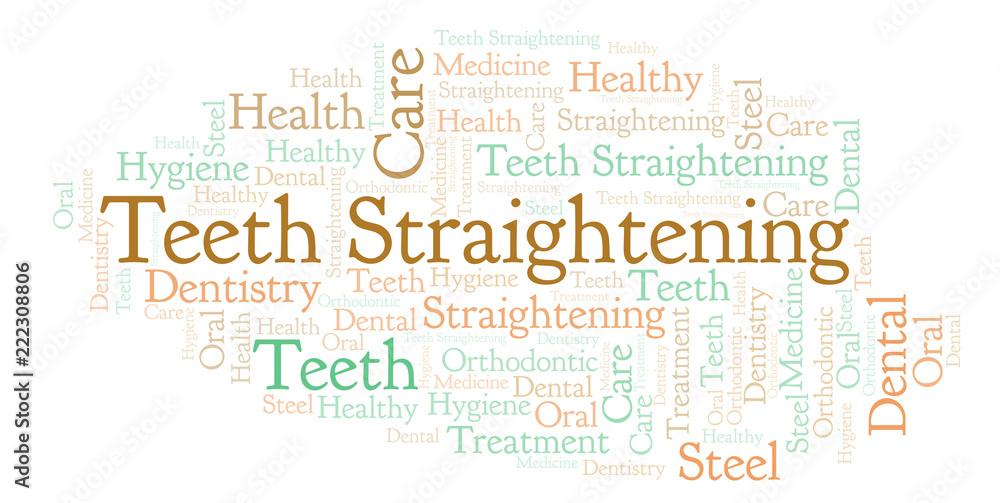 Fototapeta premium Teeth Straightening word cloud.