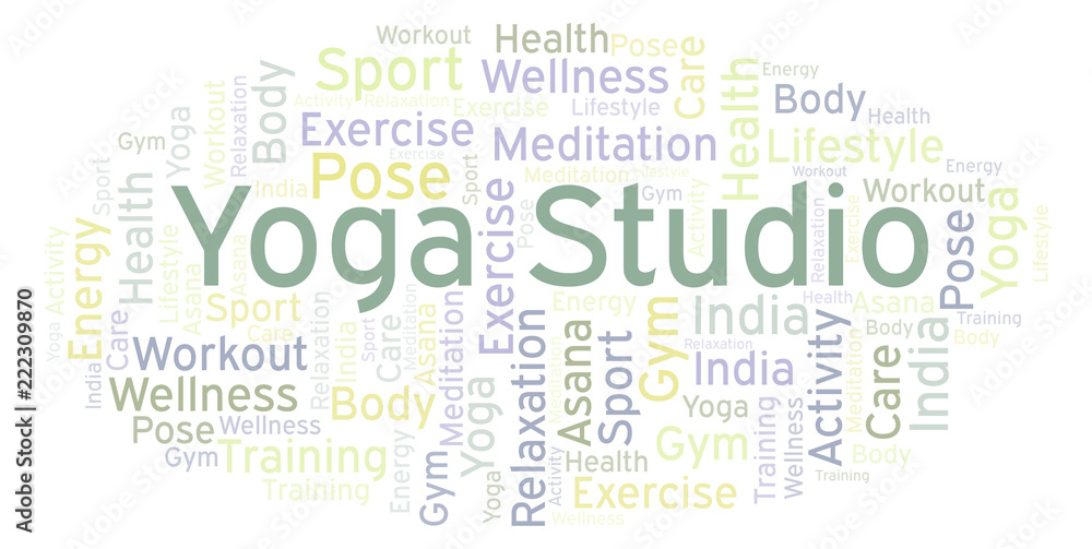 Yoga Studio word cloud.