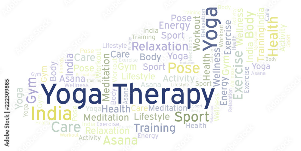 Fototapeta premium Yoga Therapy word cloud.