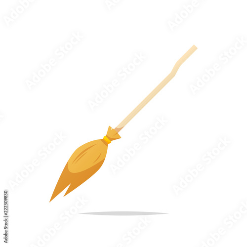 Witch broom vector isolated
