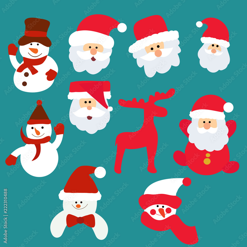 new year snowman, santa new year snowman, santa