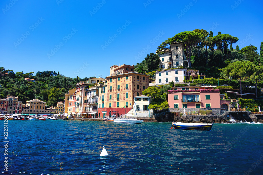 Fototapeta premium Portofino, Ligurie, Italie - vue sur le port du village