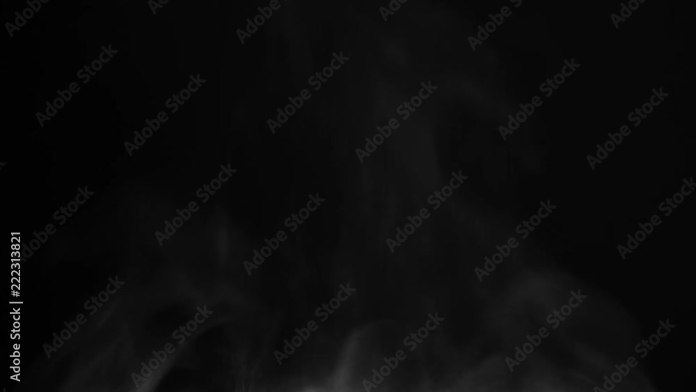 Steam and particles fly on a black background Steam and particles fly on a black background