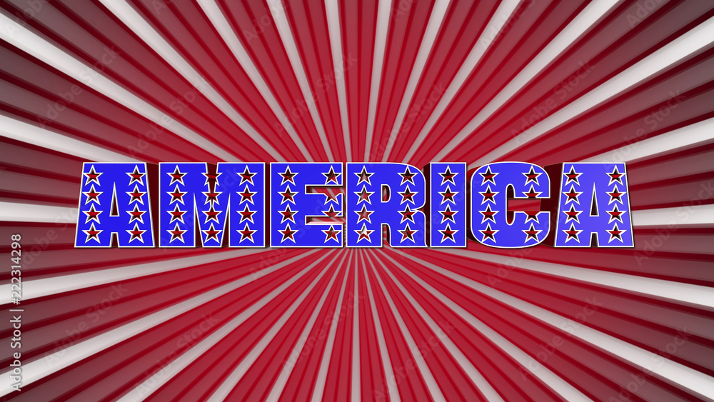 Obraz premium America Text Flag