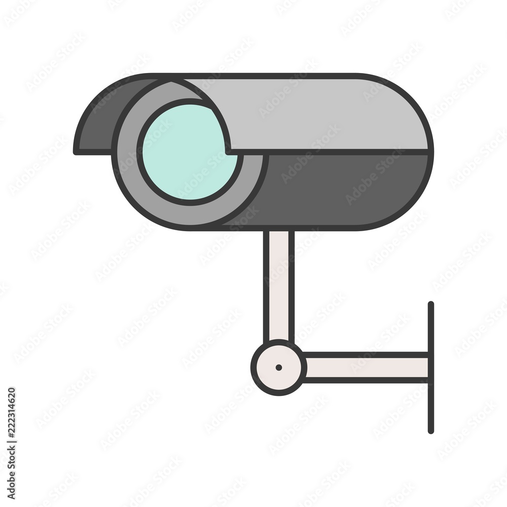 CCTV camera, police related icon outline design editable stroke CCTV camera, police related icon outline design editable stroke