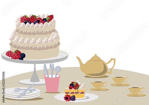 バースデーケーキ。クリスマスケーキ。ティータイム。