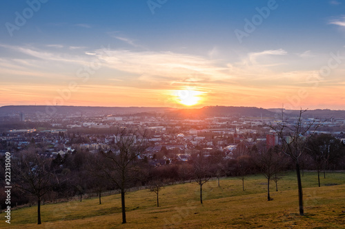 Aachen bei Sonnenuntergang